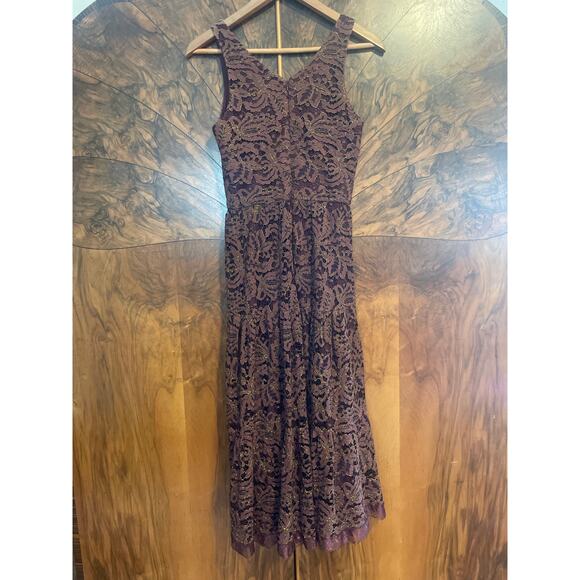 DRESS the POPULATION Elisa Lace Midi Dress PARTY COCKTAIL Size Small S - Picture 6 of 10